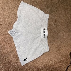 playboy sweat shorts brand new never worn. too big for me